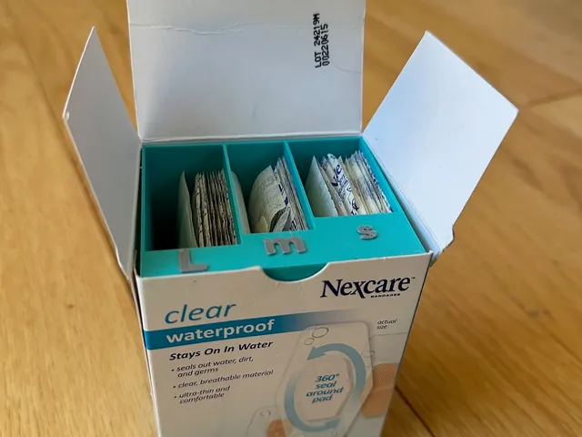 Nexcare Waterproof Bandaid In-Box organizer