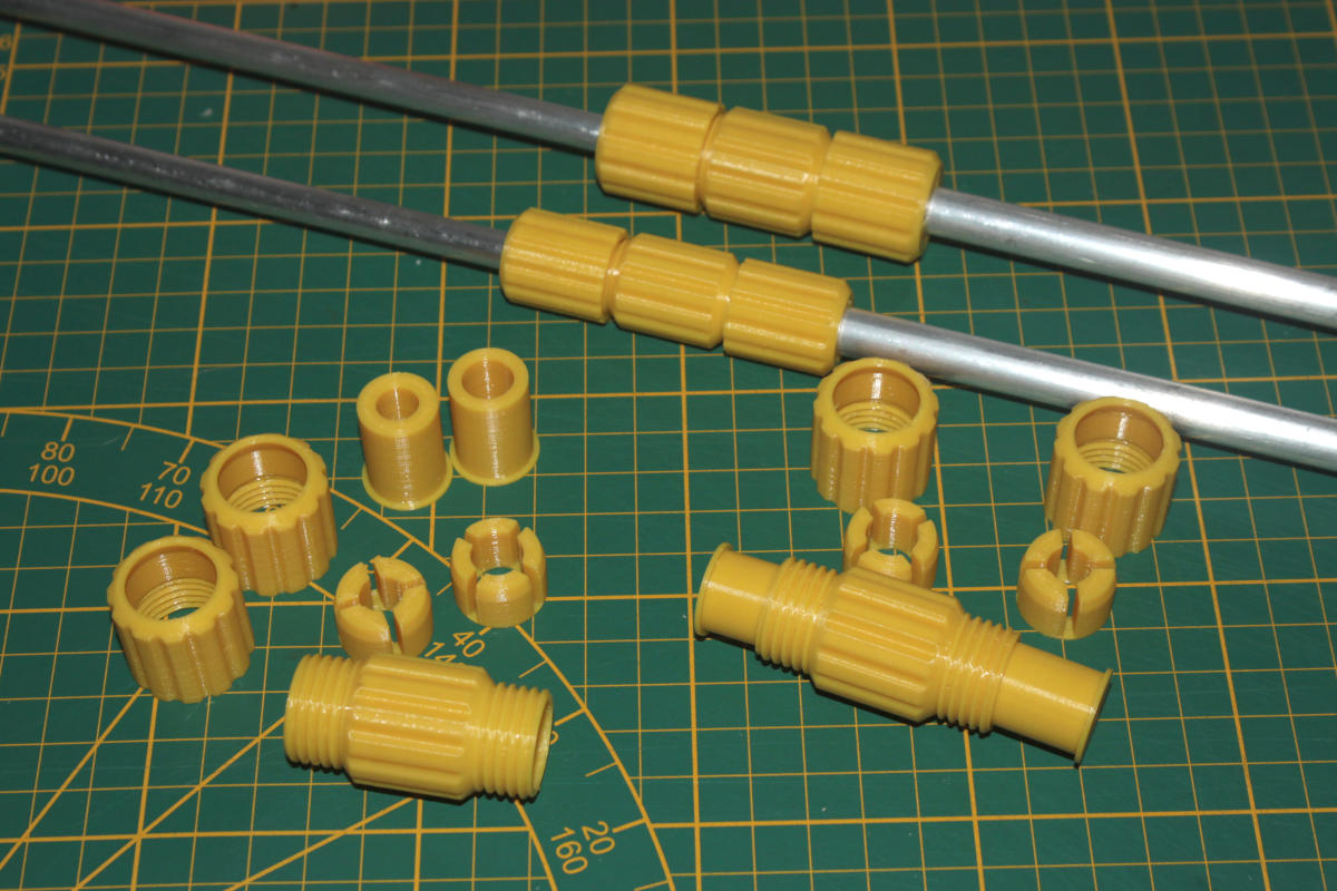 parametric lock collet for telescopic rod v2