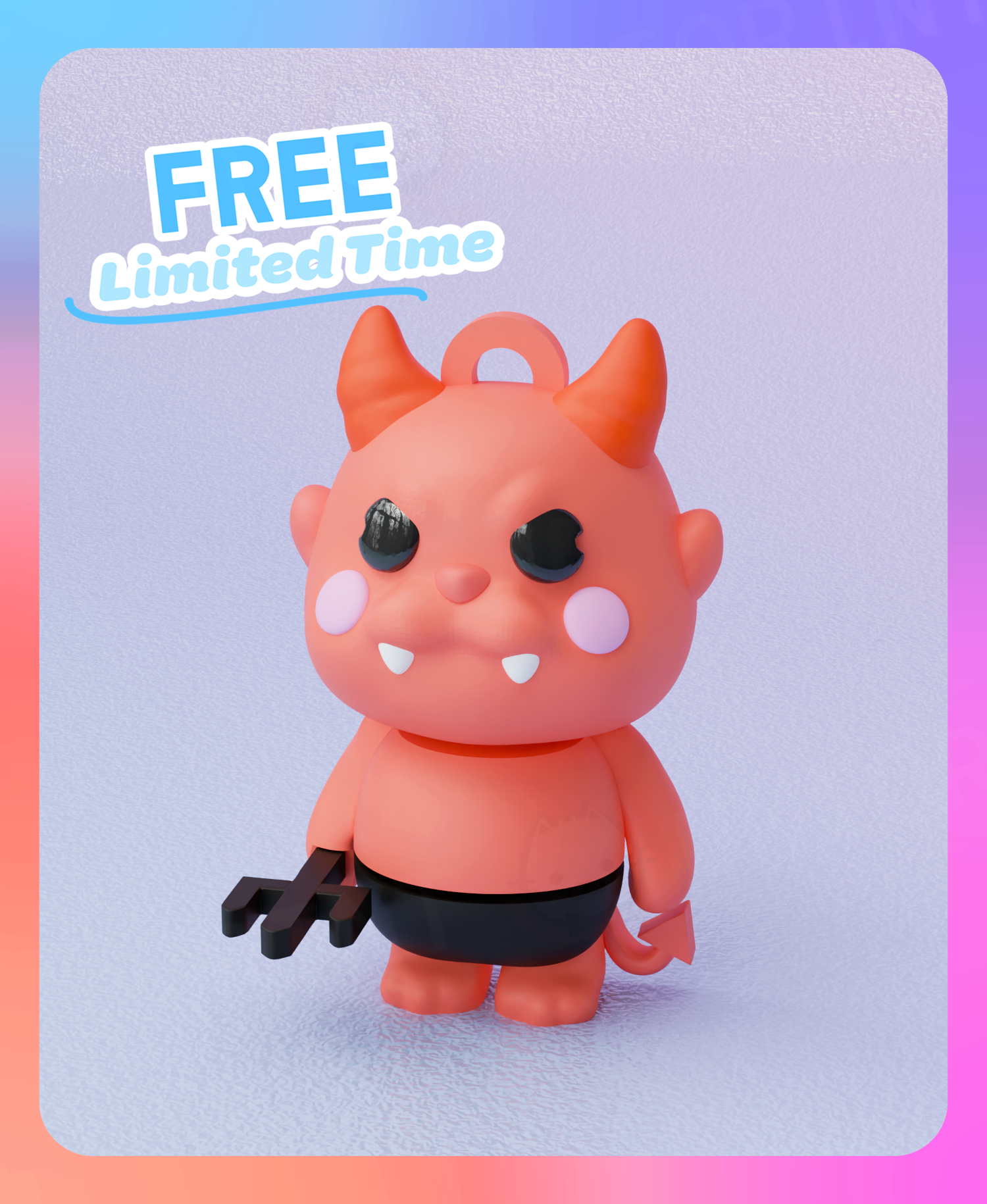 Flexi Little Devil Keychain (Single Color)