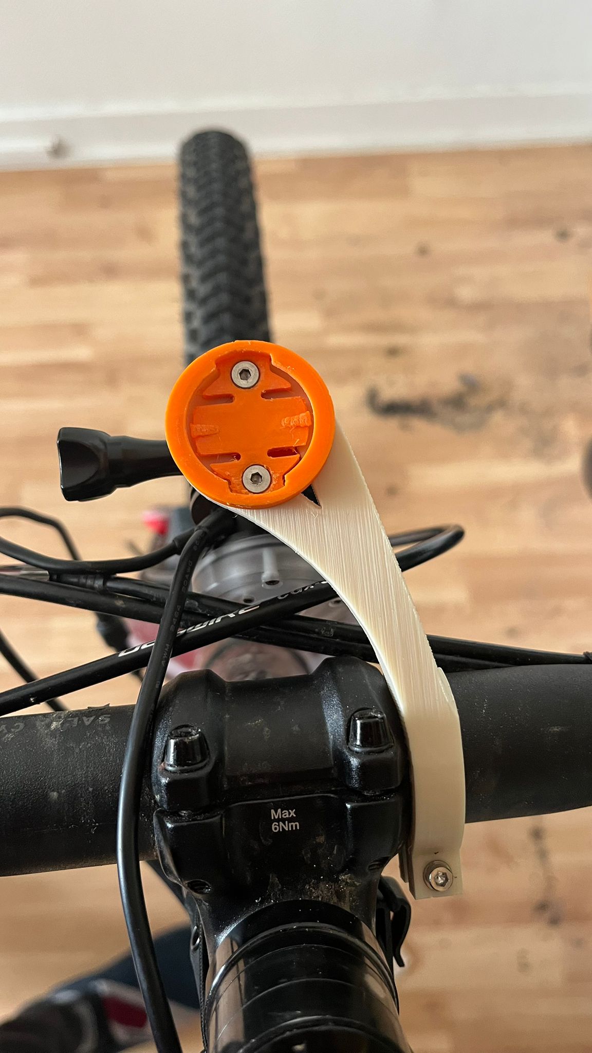bike support for garmin and light