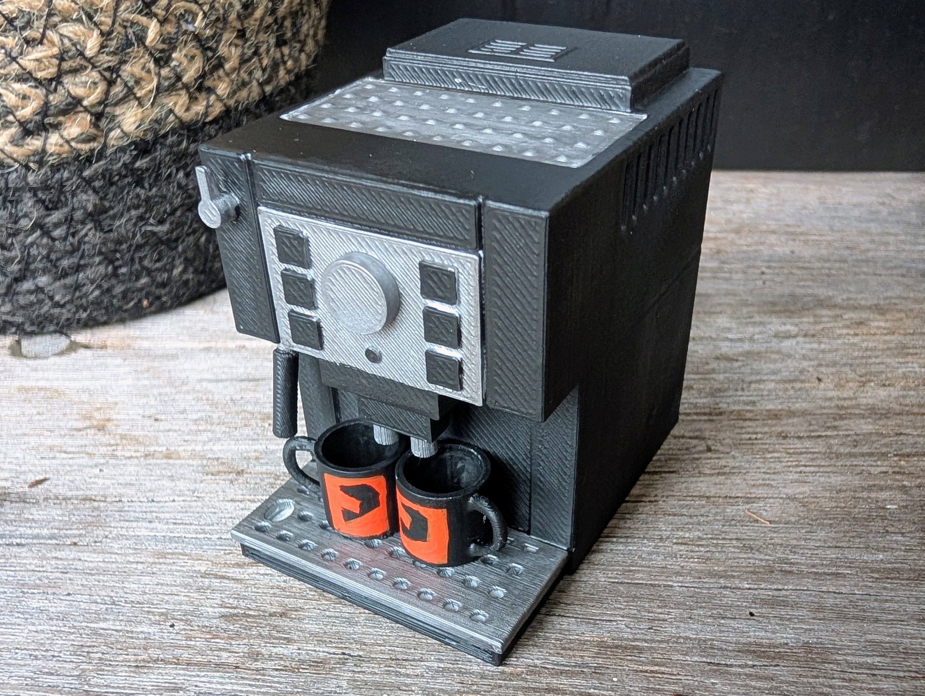 Miniature Coffee Machine with Mugs