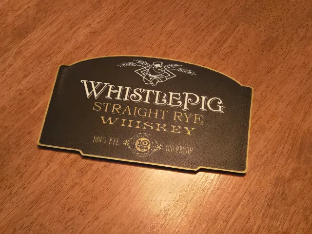 Whistlepig Straight Rye Whiskey Sign