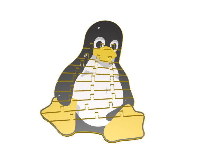 Flexi Linux Tux Penguin Keychain