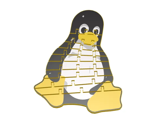 Flexi Linux Tux Penguin Keychain