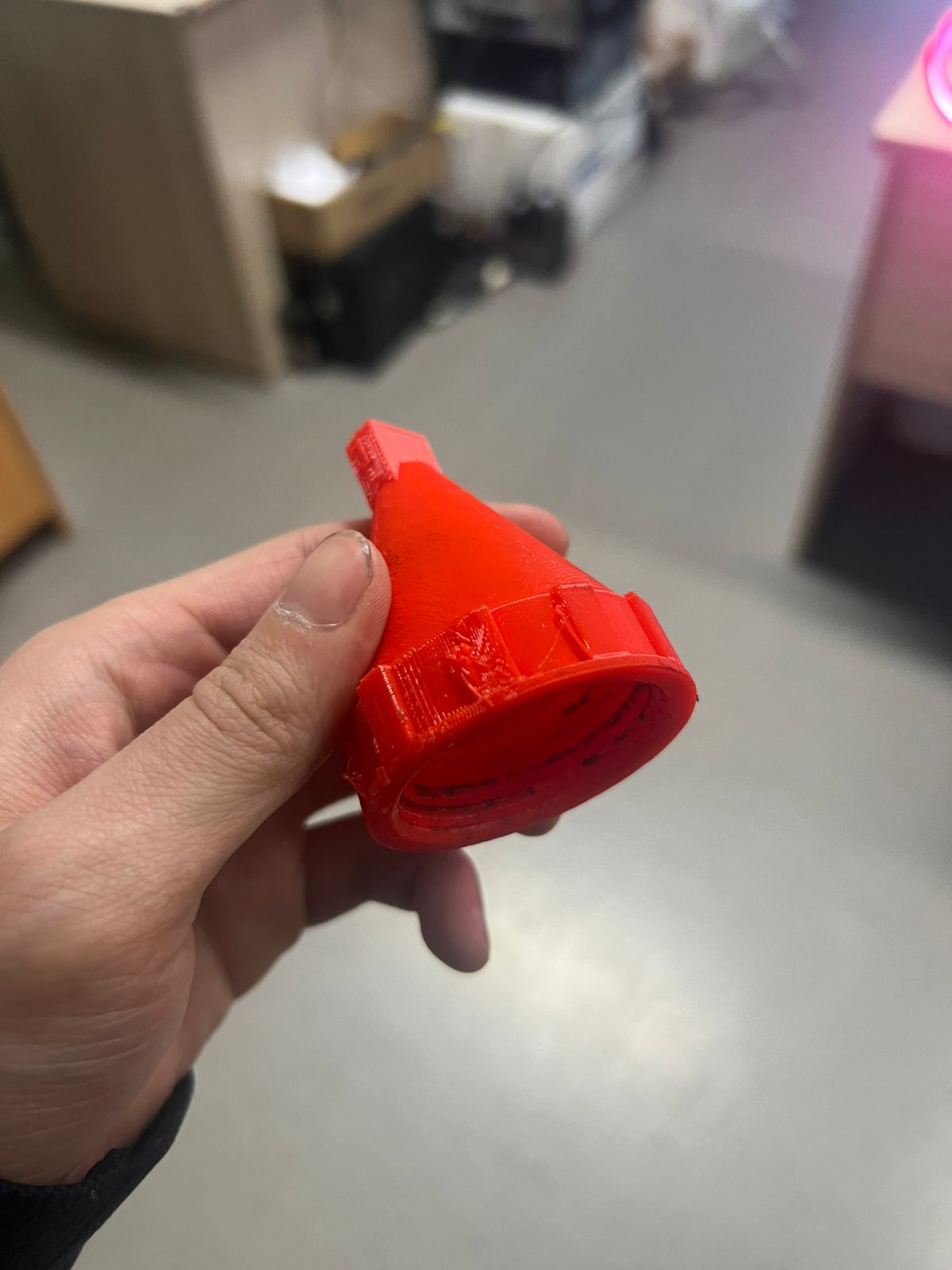 Laser toner funnel cap for 40mm bottle
