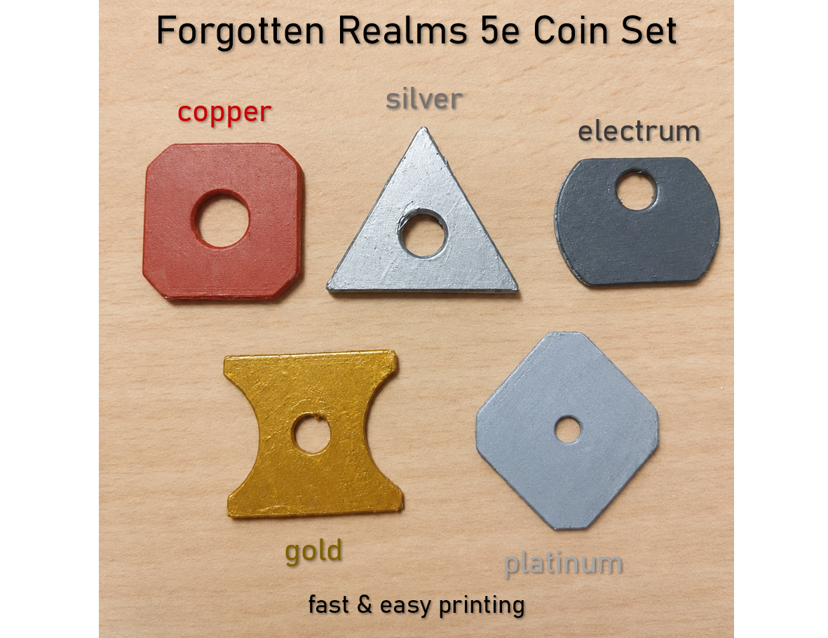Forgotten Realms 5e Coin Set – Fast Print Fantasy Currency