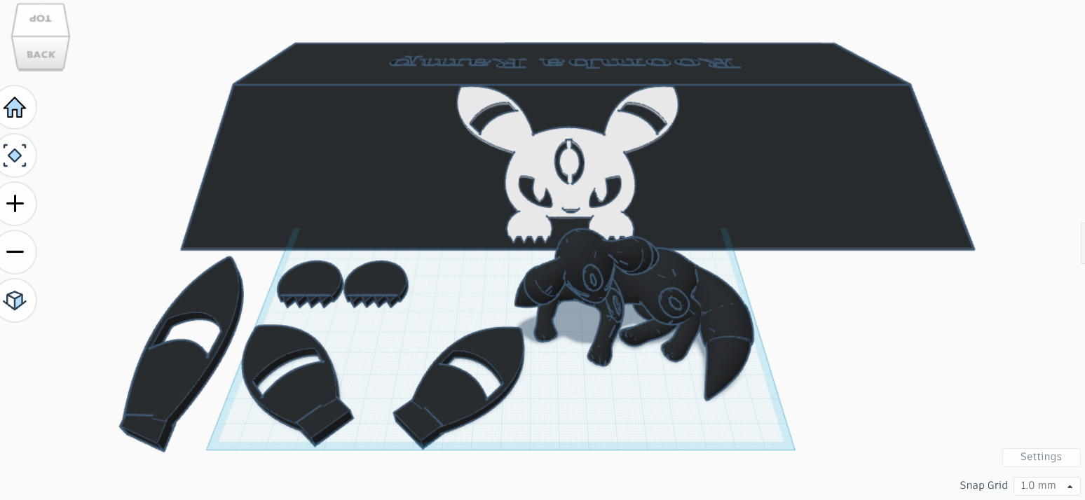 Cute sleeping Umbreon Kit for robot vaccume