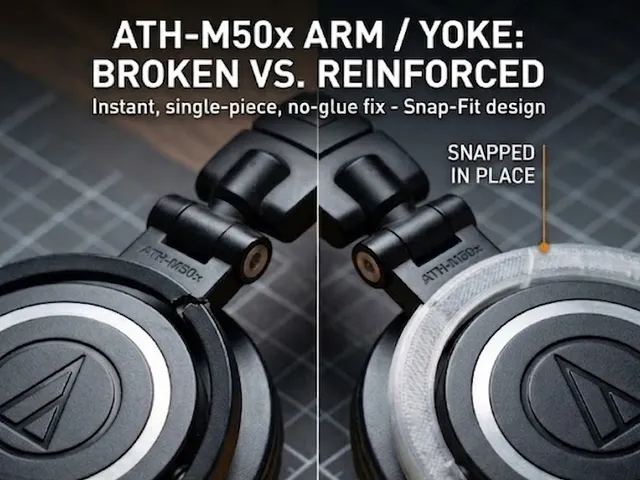 Audio-Technica ATH-M50x - Repair & Preventative Reinforcement Clip (No Glue - Snap Fit)