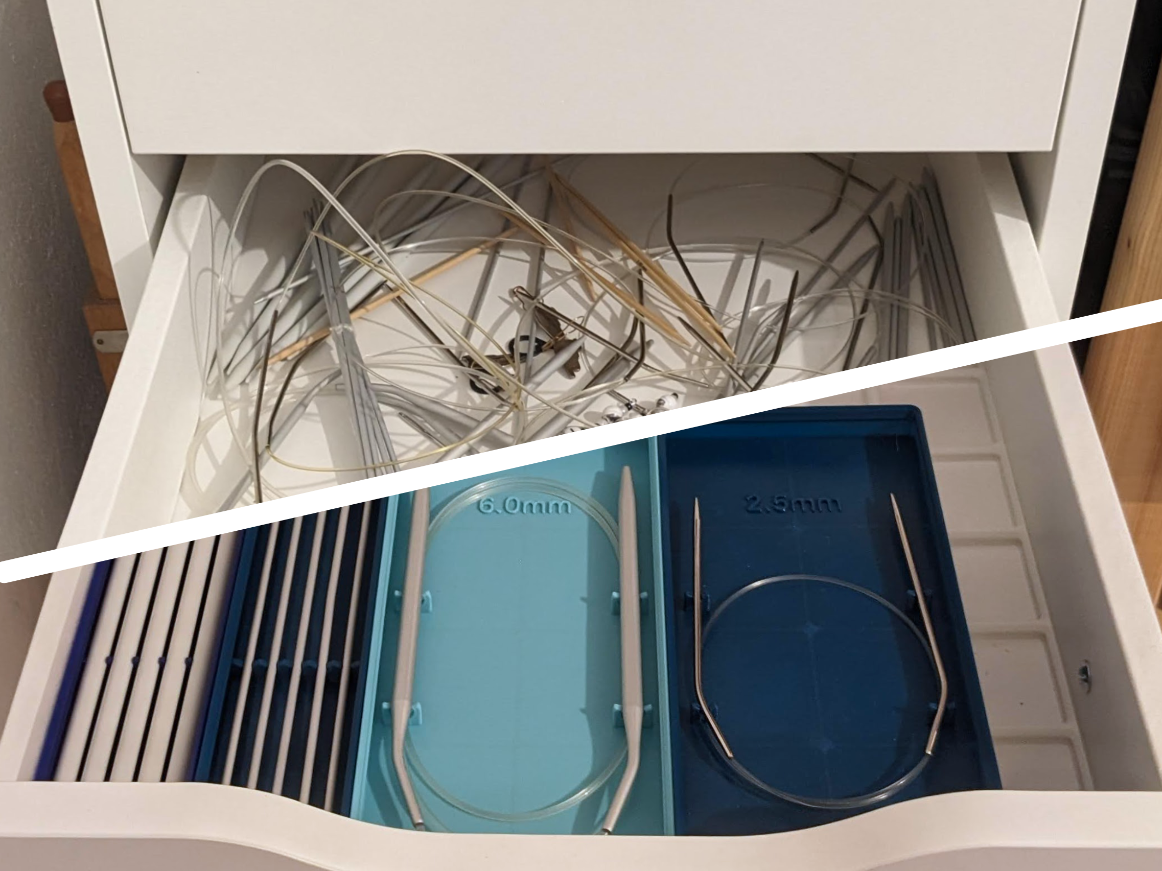 Ultimate knitting needle storage system (Gridfinity)