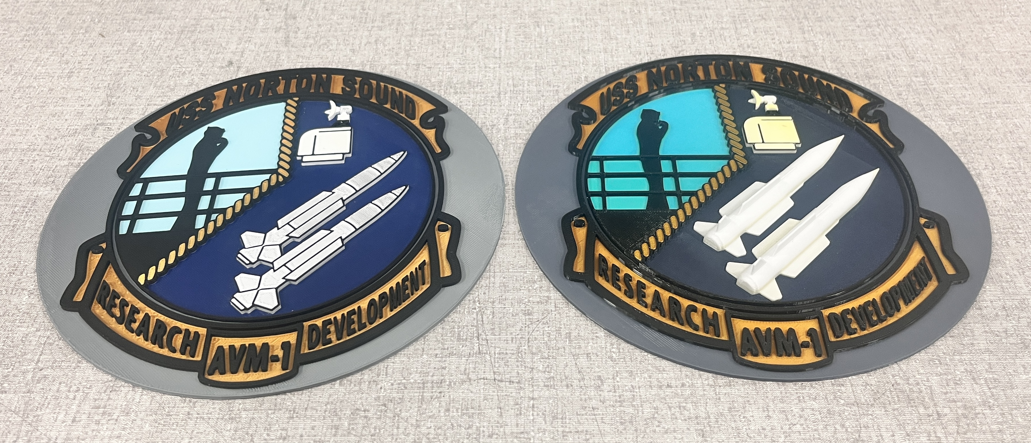 USS NORTON SOUND AVM-1 ships plaque
