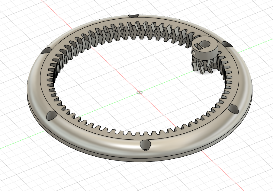 Omron-like encoder holder and 8.5x gears for FFBEAST force feedback steering wheel.