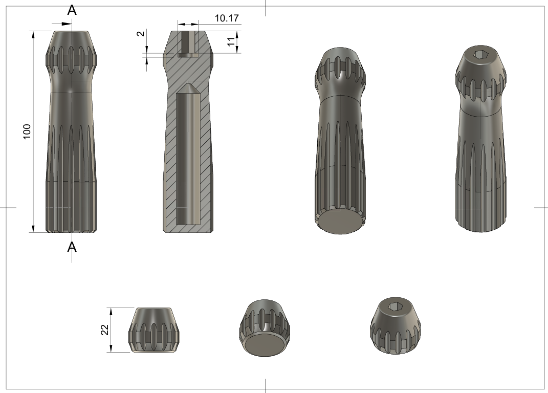 Compact Screwdriver Handle with Optional Magnet