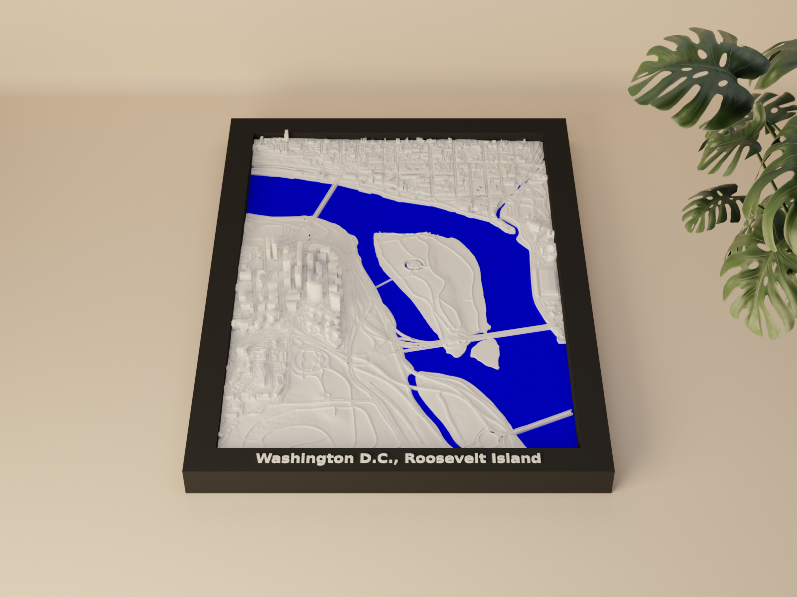Washington D.C., Roosevelt Island, United States - 3D Miniature