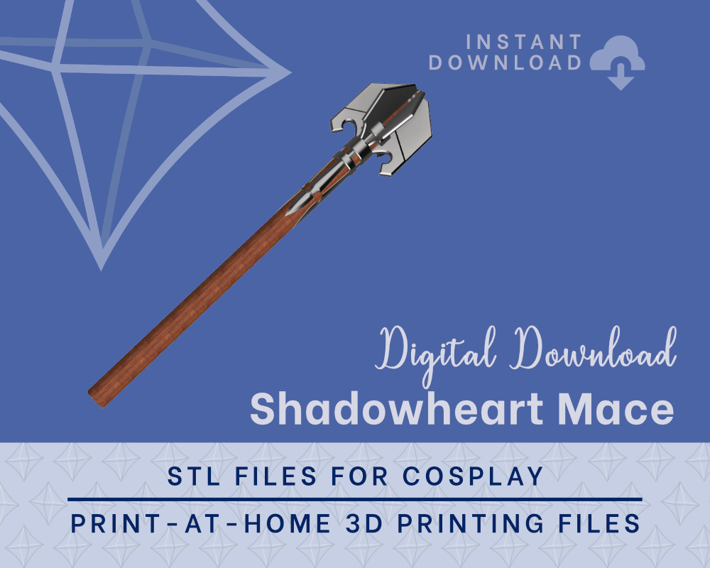 Shadowheart Starting Mace STL Files - Baldur's Gate 3 Cosplay Prop (Digital Download)