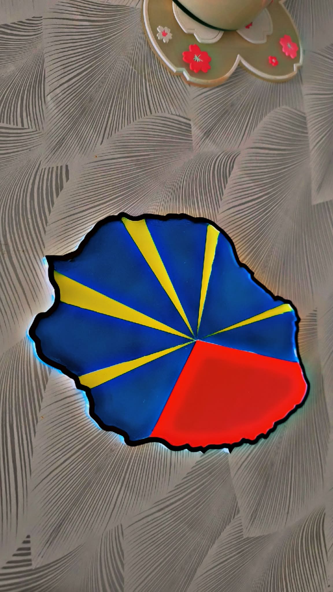 Reunion Island 3D Map – Multicolor Wall Decor 3D model