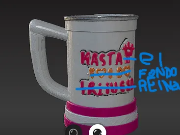 tarro que dice hasta el fondo mi reina