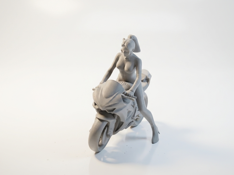 Biker Babe Figurine Female Figure 3D Printable