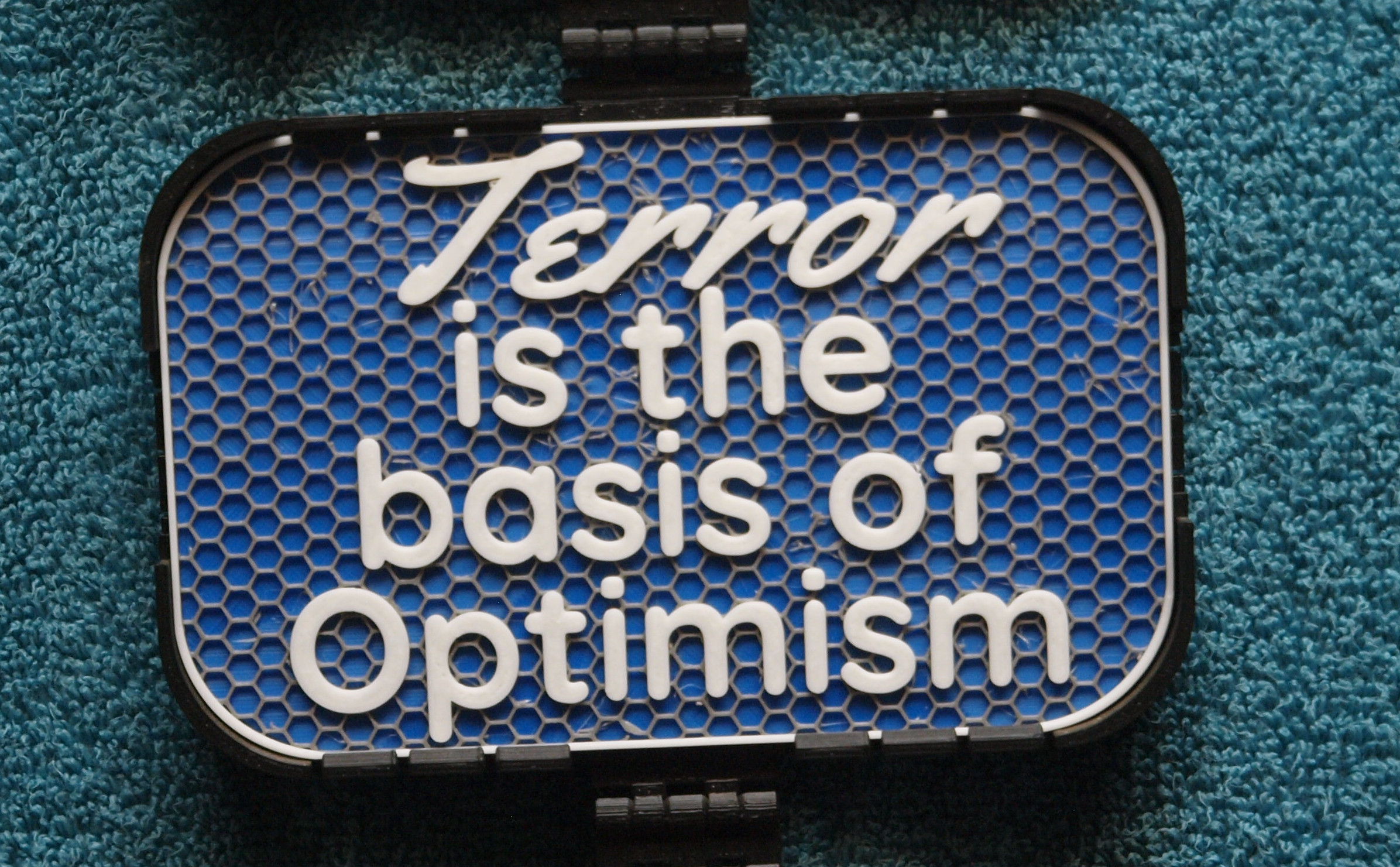 Terror and Optimism sign