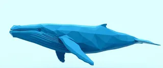 Low-Poly Blue whale