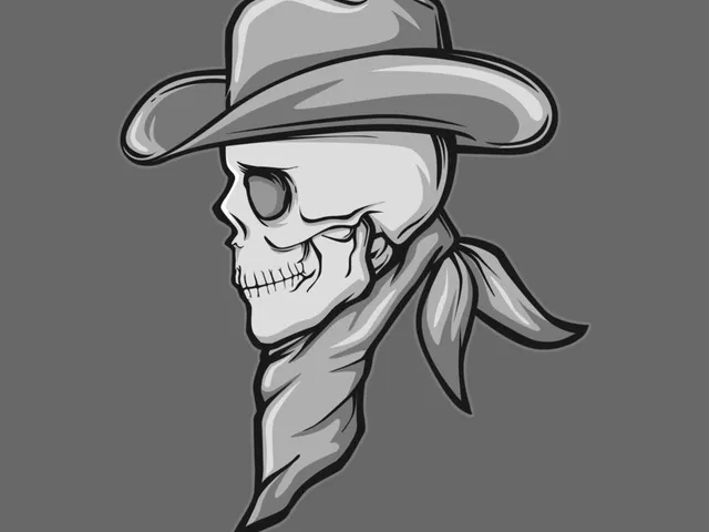 cowboy skull keychain