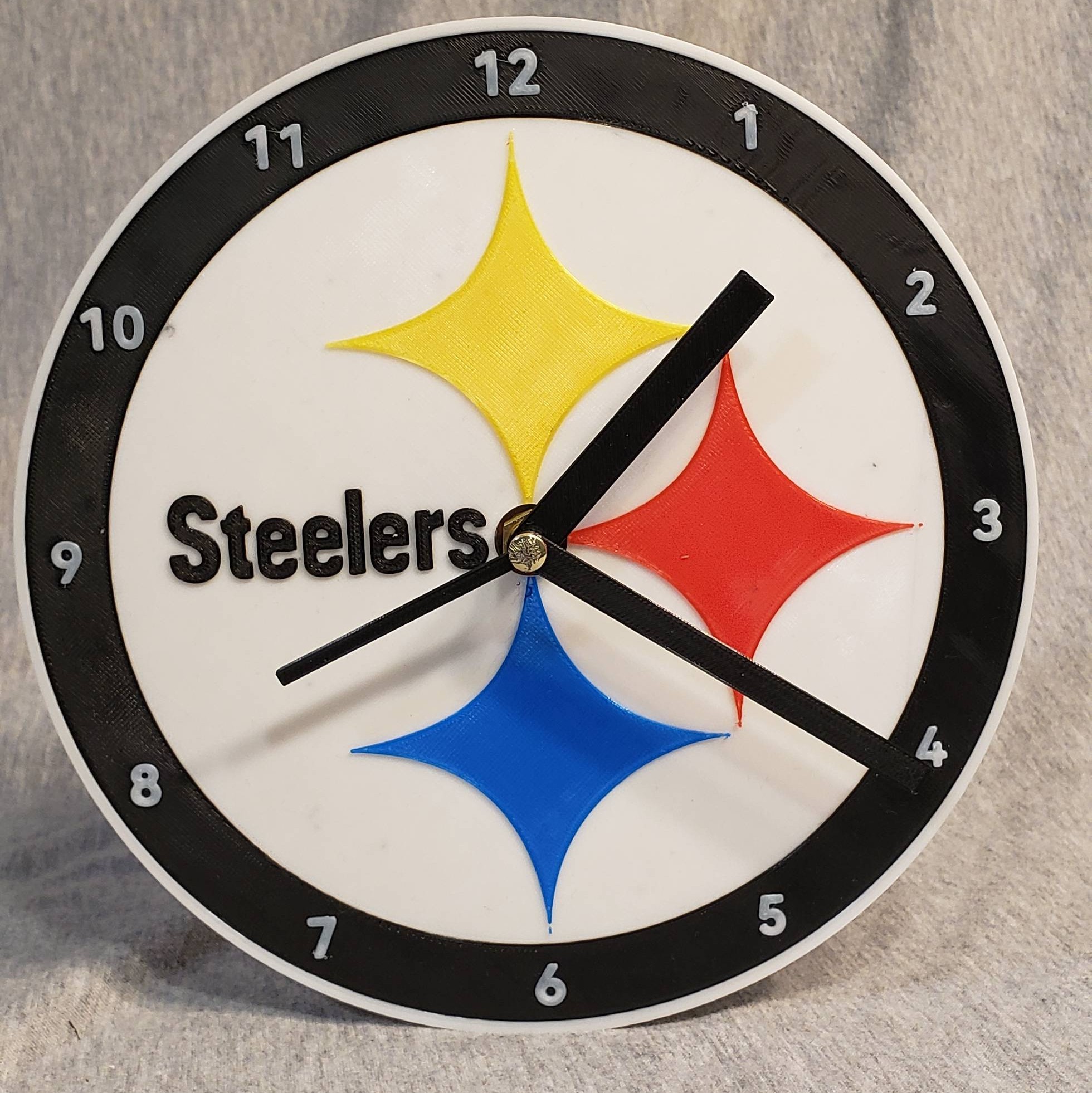 Pittsburgh Steelers Clock Face with Clock Mechanism Housing