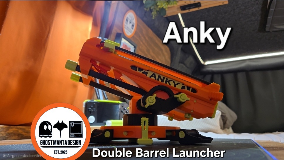Anky Double Barrel Nerf and Paper Plane Launcher