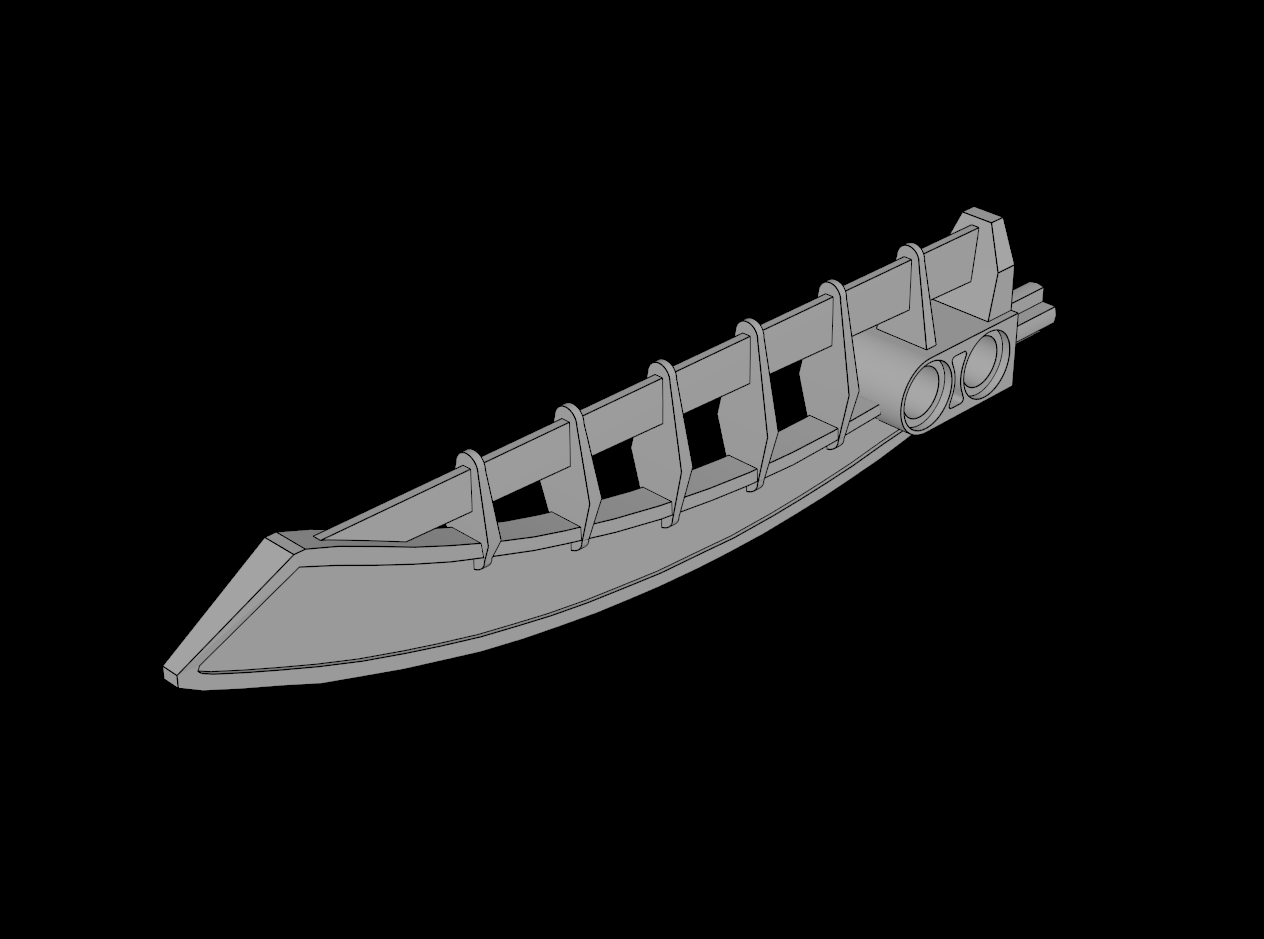 Lego Compatible (44033.dat) Technic Bionicle Weapon Blade 12L