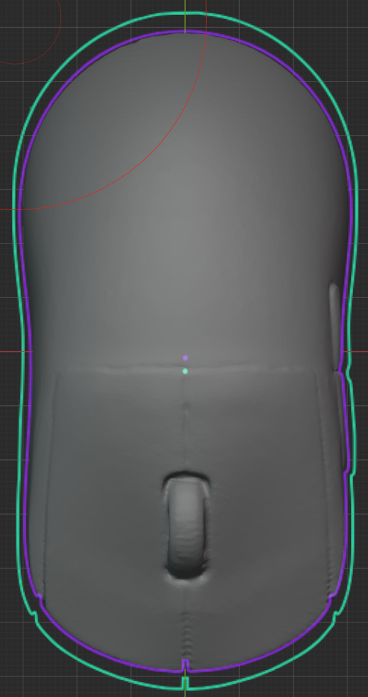 Logitech G Pro Wireless Superlight 2c reference shape
