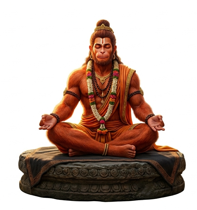 hanuman meditating sitting