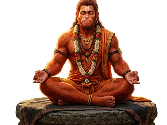 hanuman meditating sitting