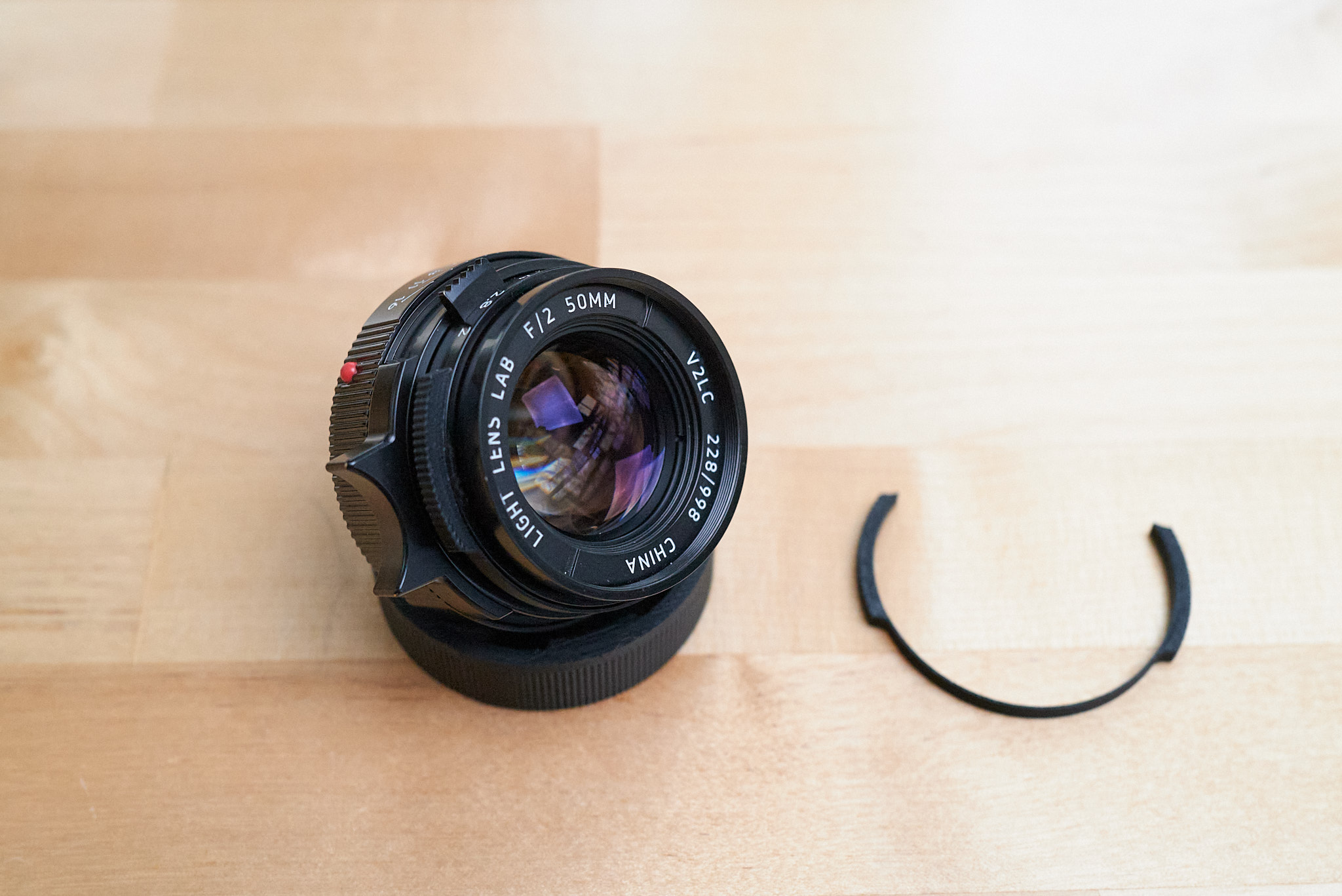 Aperture ring grip for Light Lens Lab 50mm f/2 ELCAN