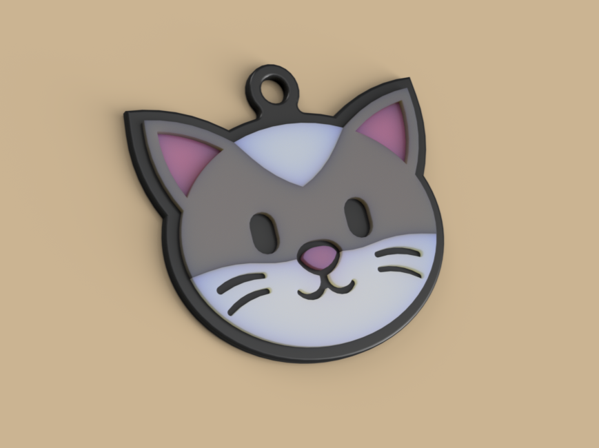 Multicolor Cat keyring (Animal Collection)