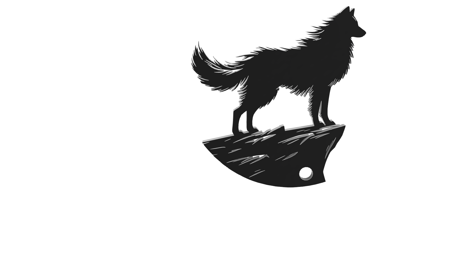 Wolf keychain