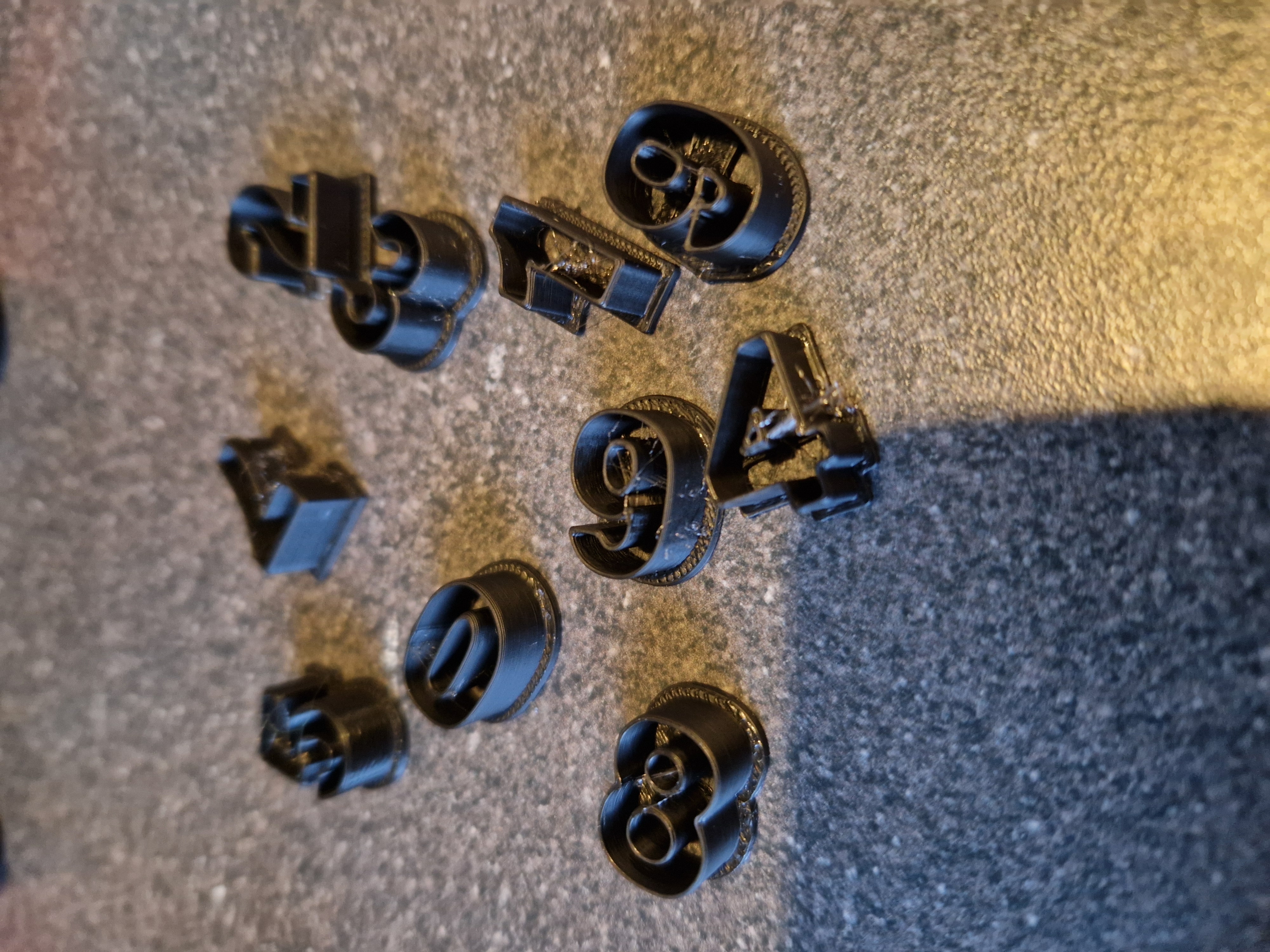 Number cookie cutters.
