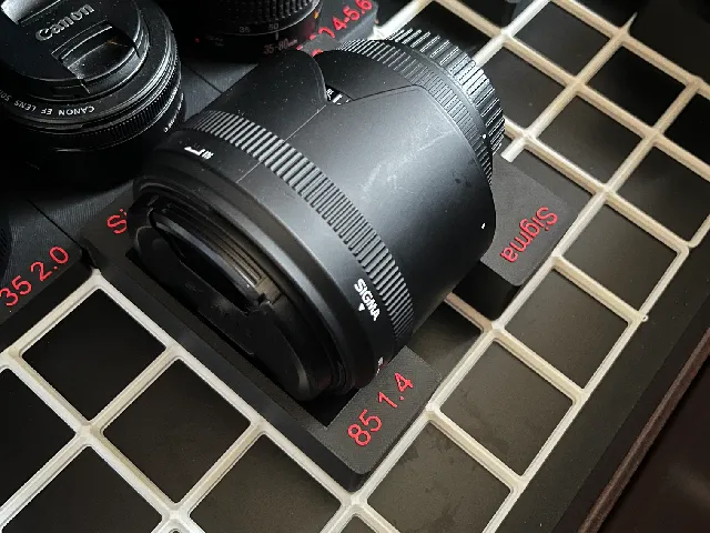 CLASS - Sigma 85mm f/1.4 Camera Lens Gridfinity