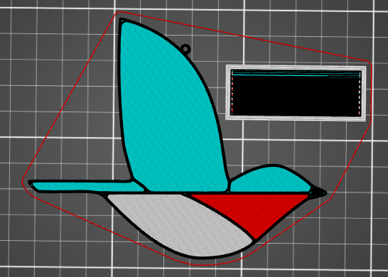 Bluebird (wing up) - Stained Glass Suncatcher Remixed