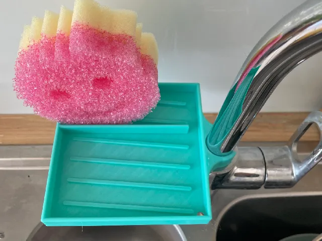 Podwójny uchwyt na gąbki na kran (23mm) / Faucet Sponge Holder