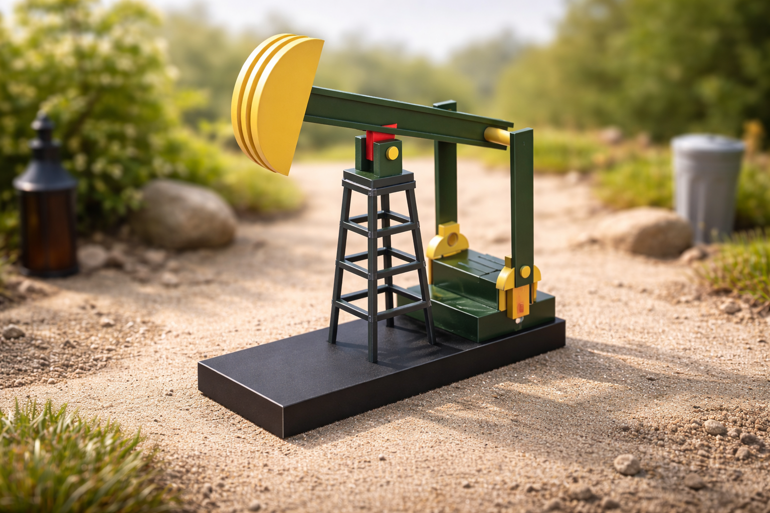 hand crank oil rig from texas