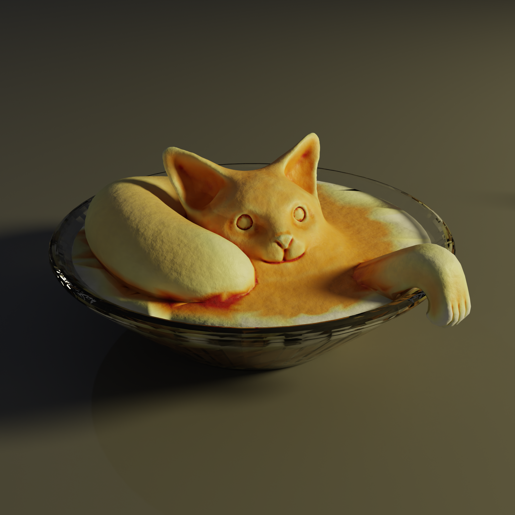 Cat is liquid figurines