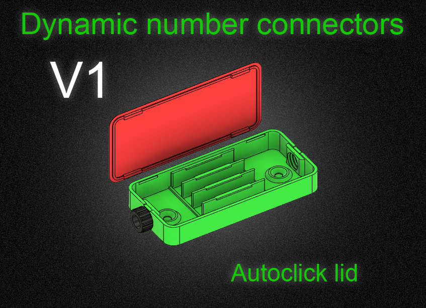 Junction box for dynamic number of wago 221 2411 with autoclick lid