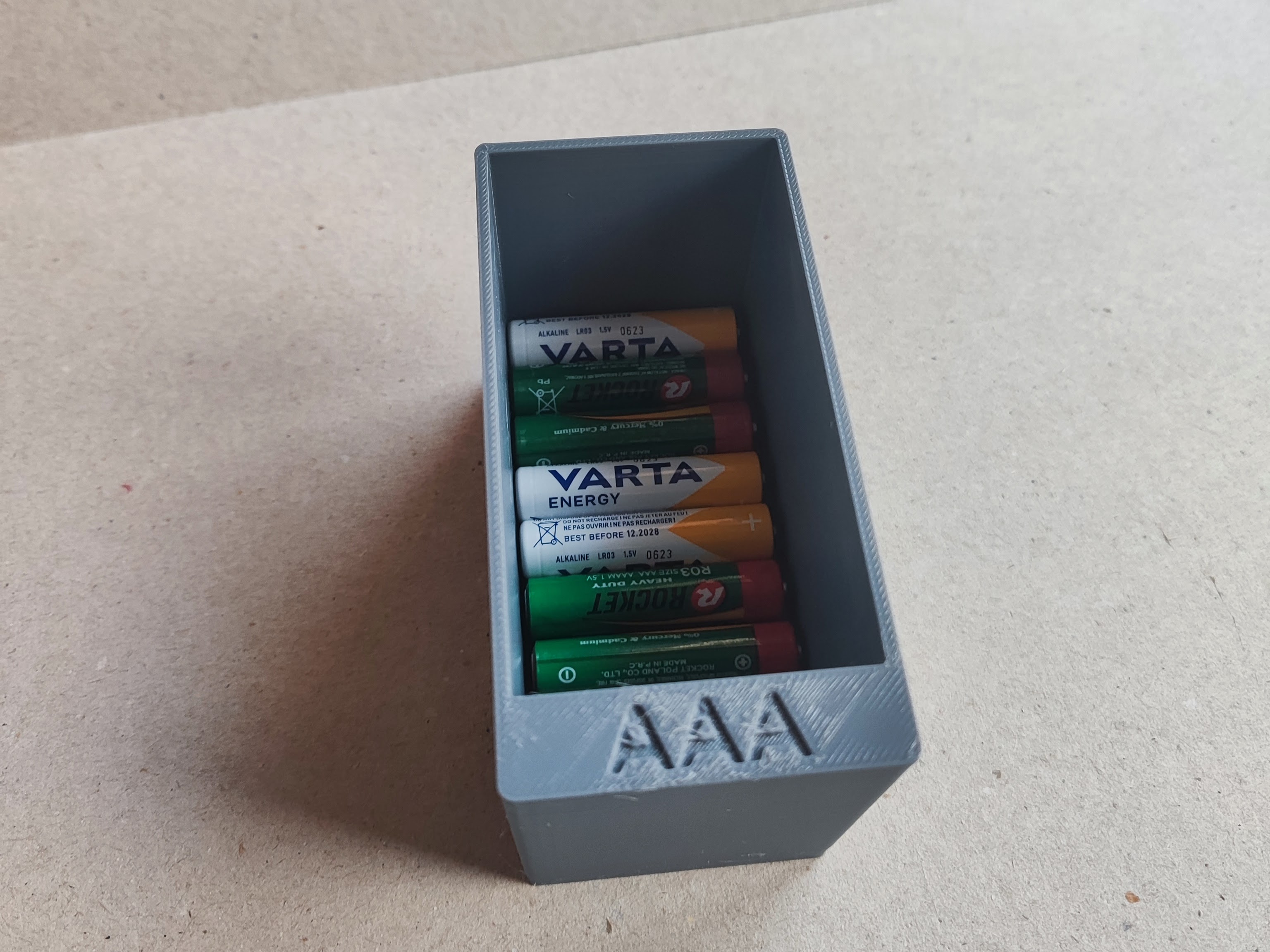Rugged AAA Battery Storage Box (High Capacity)
