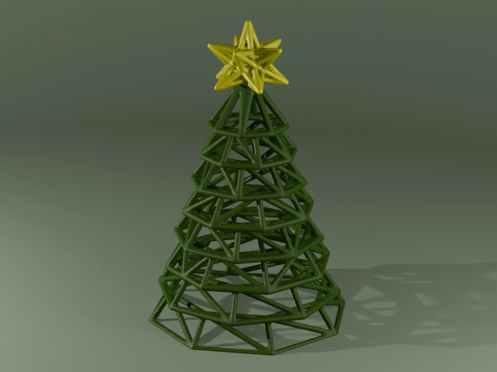 Wireframe Christmas Tree