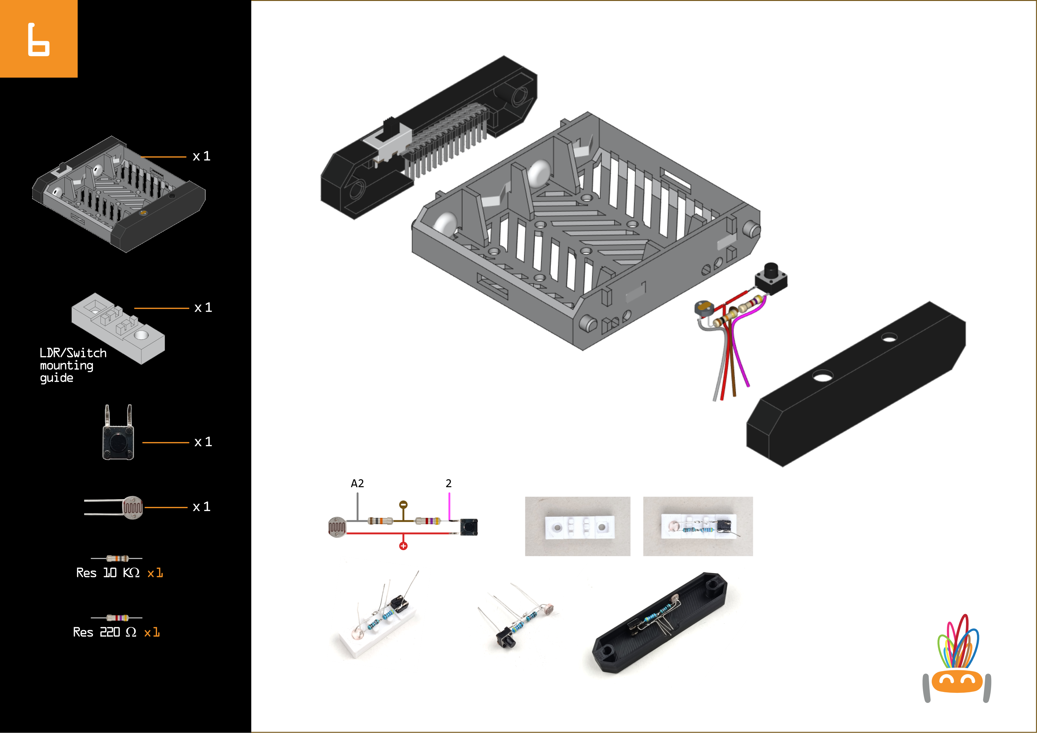 Thumbnail 9 of 3D model Educational Arduino Robot: Line Follower, Obstacle Avoidance, Light Sensor