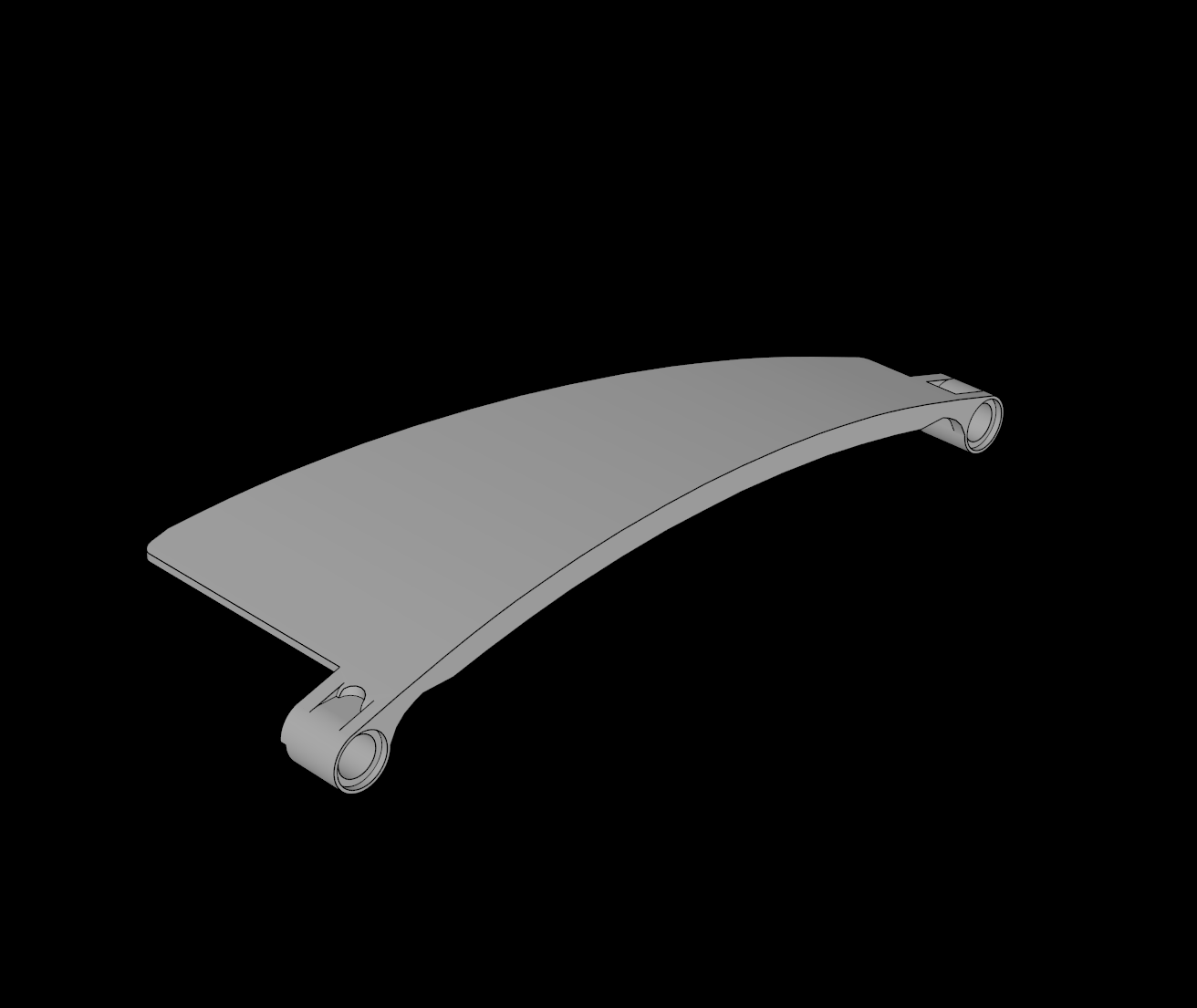 Lego Compatible (67142.dat) Technic Panel  5 x 13 Curved #50 Tapered Left 3D model by thall72