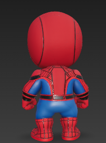 Miniatura 2 do modelo 3D chibi spider man