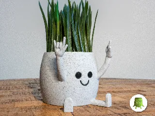 Happy Sitting Pot Rock N Roll Hand