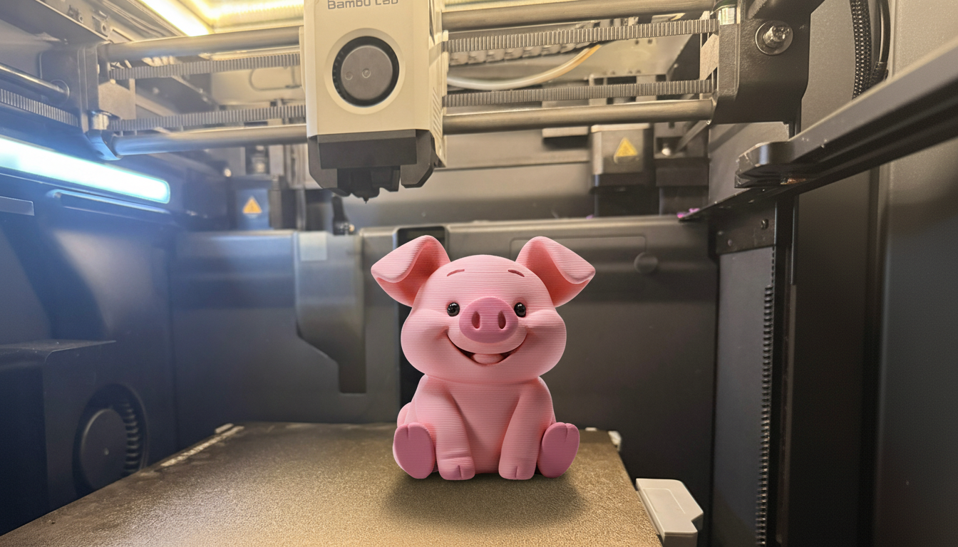 Cute Smiling Pig - Adorable Farmyard Friend