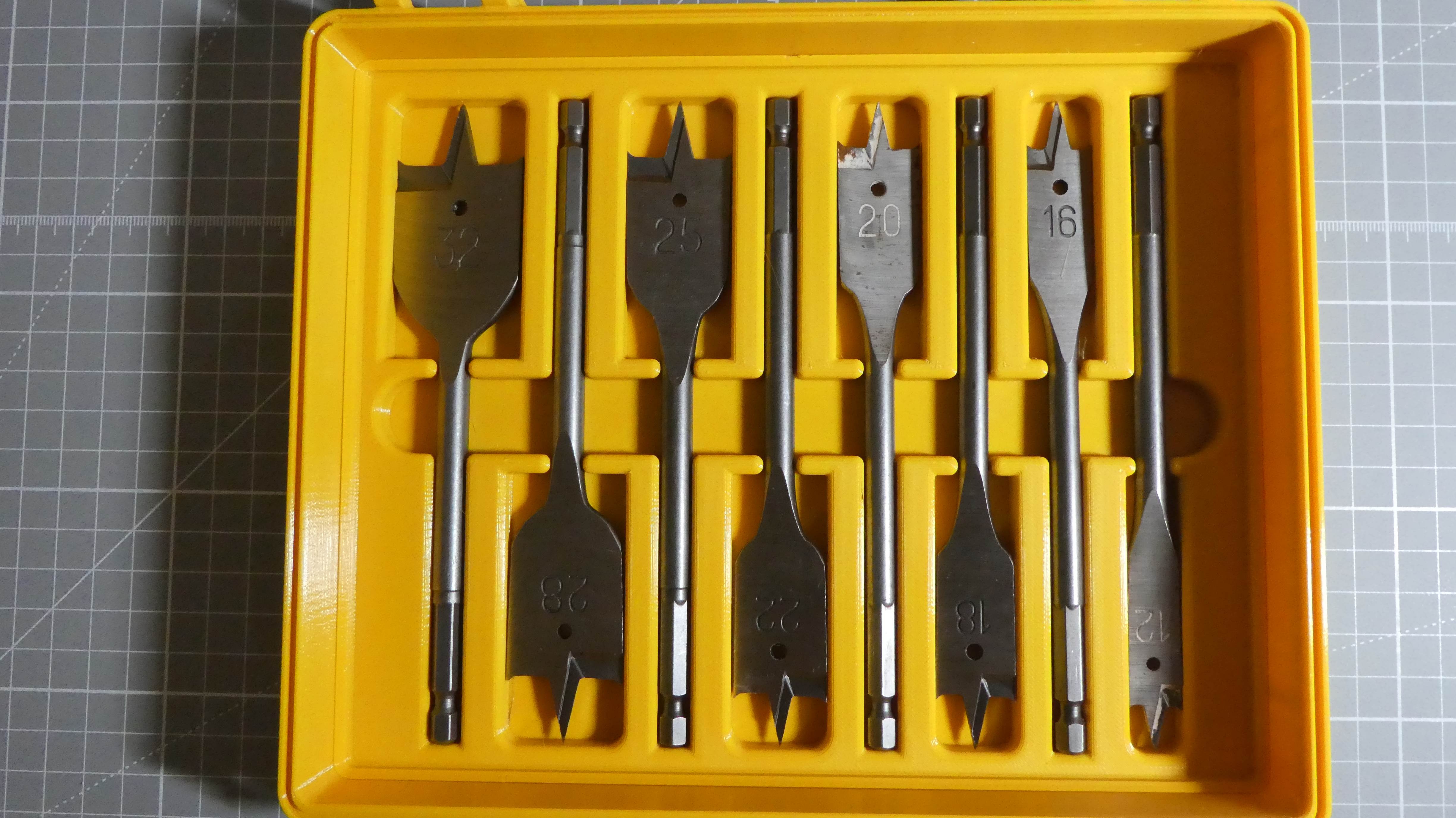 Gridfinity Spade Bit Storage