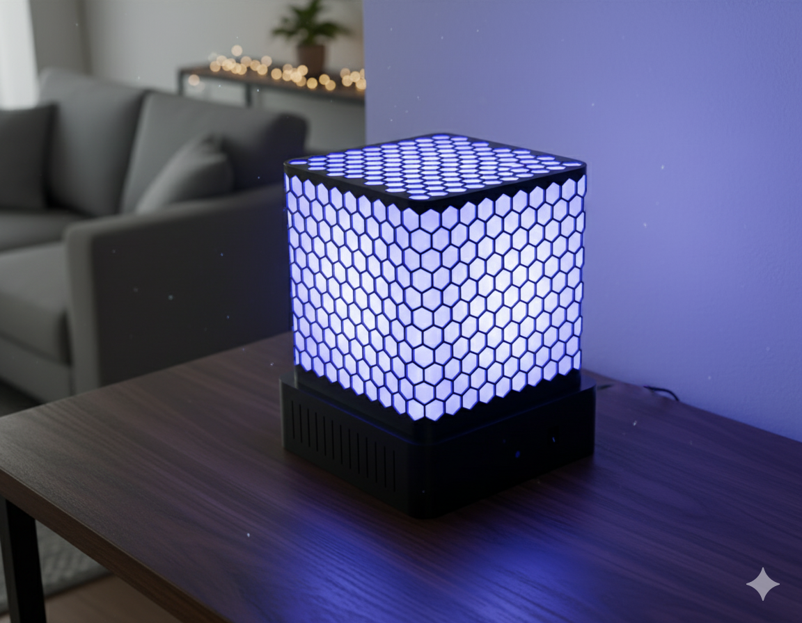 Hexa Glow: The Easy-Print 3D Printed LED Lamp