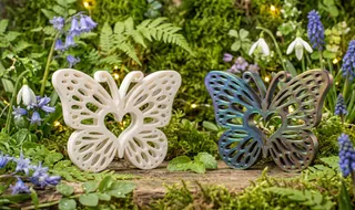 Intricate 3D Printed Heart Butterfly